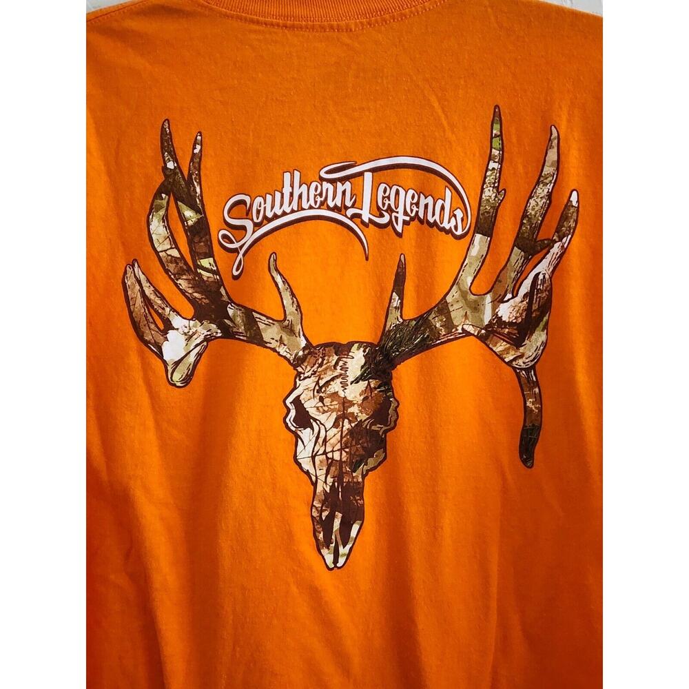 T-Shirt/Top-Southern Legends-Hunter Orange-Back Graphic-Camo-Deer-MEN-XL